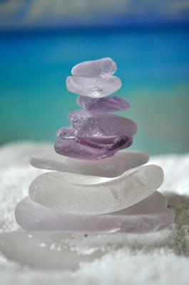 Purple Sea Glass Tower - July 2012 Sea Glass Photo Contest