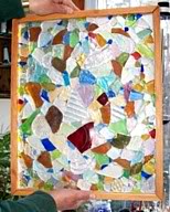 Sea Glass Mosaic Window