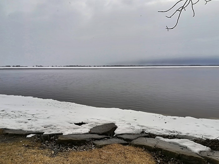 snow-covered sea glass hunt collecting in winter