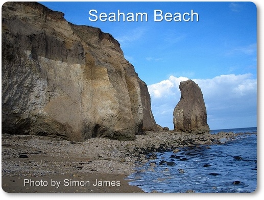 Seaham Beach England dump site sea glass