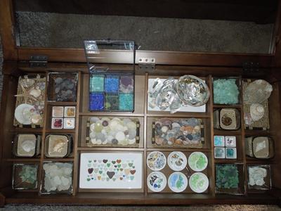 Table of Treasures - January 2013 Sea Glass Photo Contest