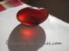 The wet look of  deep red sea glass