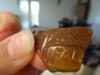 Identification. Brown sea glass with FAL...