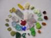 Many colors of sea glass