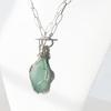 Aqua Sea Glass Toggle Necklace by Van Der Muffin's Jewels