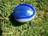 Blue and White Orb Sea Glass