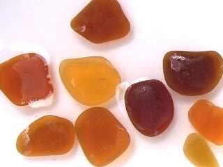 Wet or Lightly Oil Your Brown Sea Glass