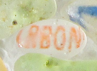 Red Lettering Sea Glass I