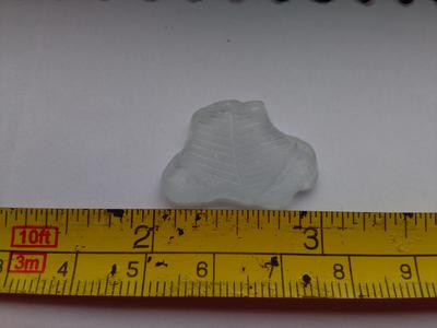 Leaf patterned sea glass