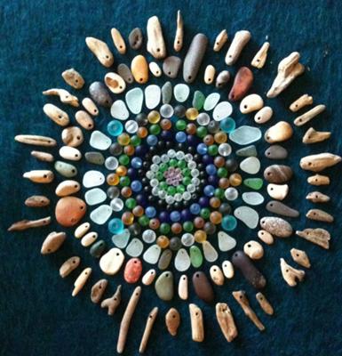 Where Land Meets Sea Glass Arrangement