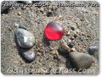 Huanchaco Beach Peru - Sea Glass reports February 27, 2014