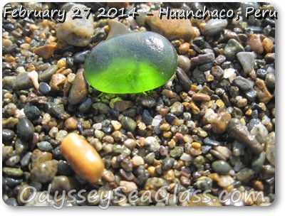 Huanchaco Beach Peru - Sea Glass reports February 27, 2014