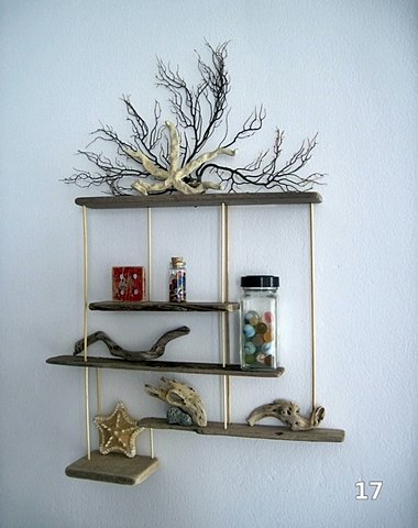 DIY Driftwood Display Shelves