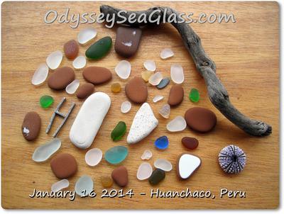 Huanchaco Beach Peru - Sea Glass reports January 16, 2014