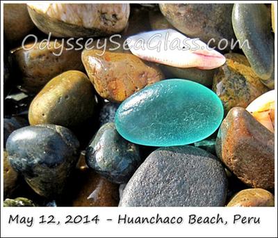 Blue baby sea glass