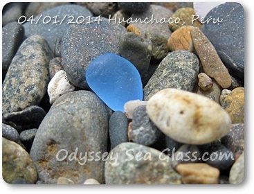 blue sea glass or beach glass