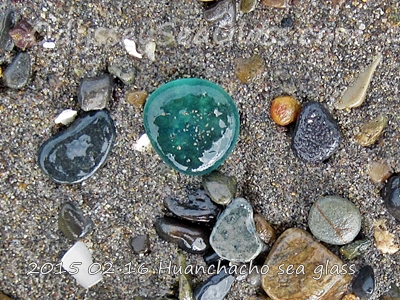 Catch of the day sea glass huanchaco peru south america bluish