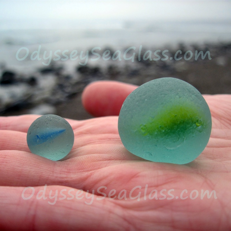 Big and Little Marbles - Huanchaco Sea Glass May 2016