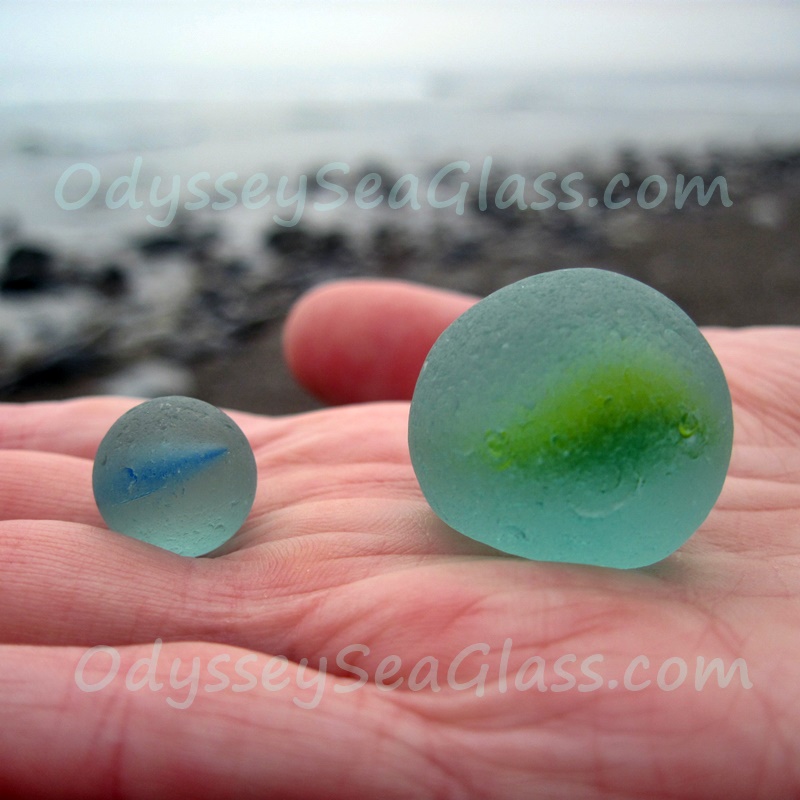 Big and Little Marbles - Huanchaco Sea Glass May 2016