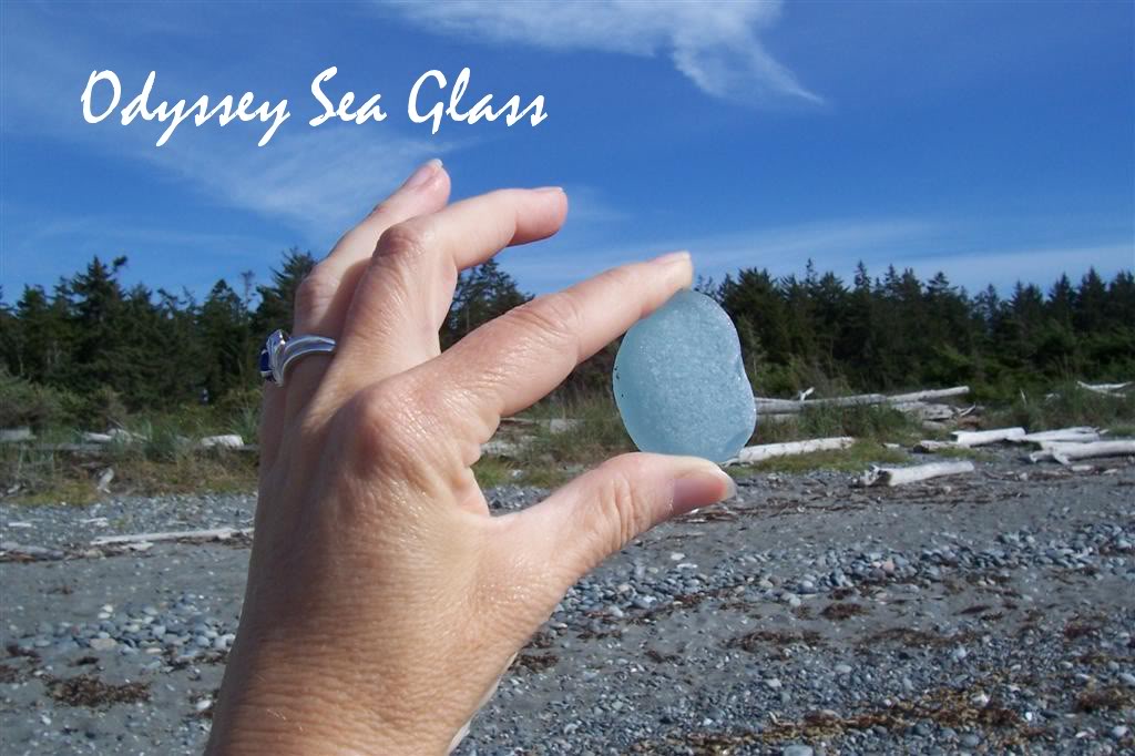 Beach Summer Big Blue Sea Glass