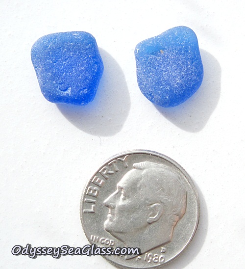 Blue Sea Glass Earring Sets