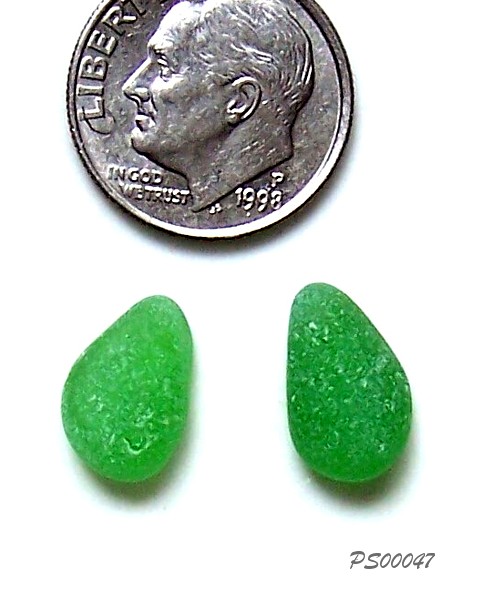 Green Sea Glass Earring Sets