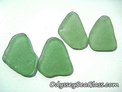 Green Sea Glass Earring Sets