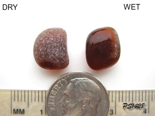 Brown Sea Glass Earring Set