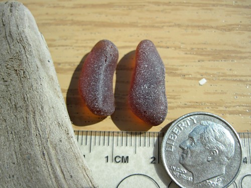 Brown Sea Glass Earring Sets