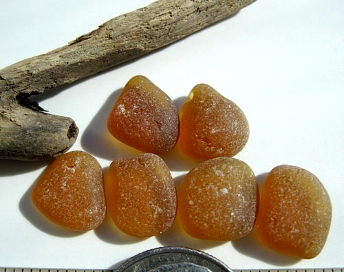 Brown Sea Glass Earring Set