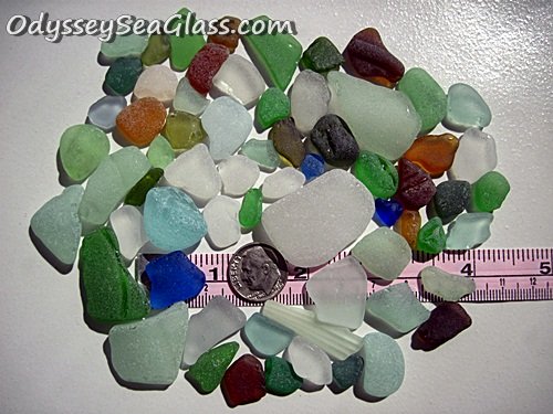 mixed colors craft sea glass