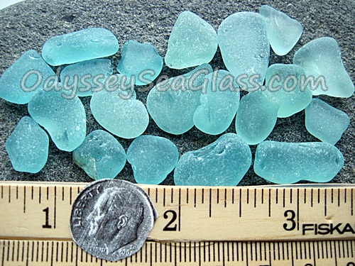 "Dodge Viper" - Turquoise Variety Sea Glass