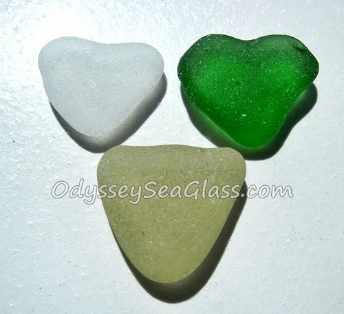 Mixed Hearts Sea Glass