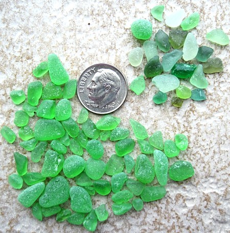 Green Craft-Grade Sea Glass