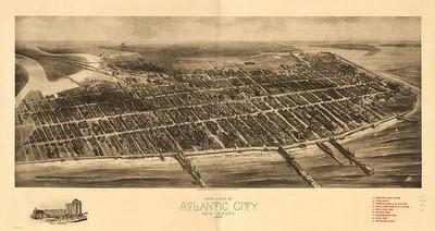 Atlantic City New Jersey and Inlet - 1909
