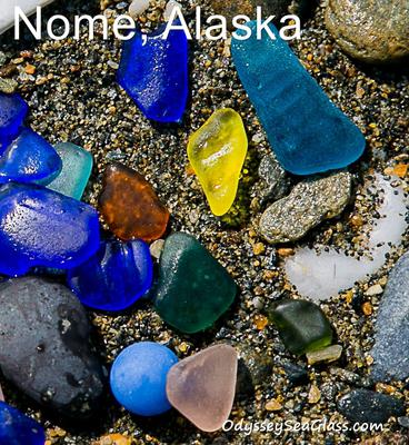 Nome beach glass details