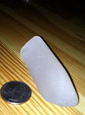 Large piece of white (frosted) sea glass