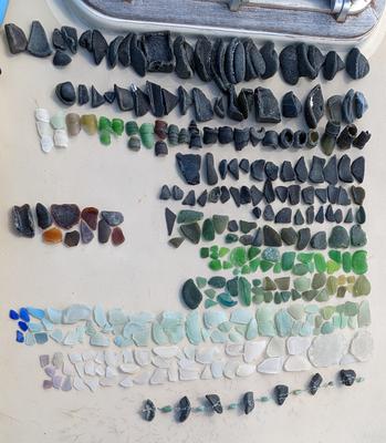 Here are other colors...I have lots more from an other day picking up sea glass.