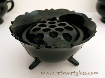 Black Bowl - Depression Glass