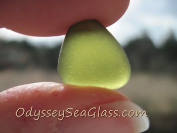 Olive Green - Black Sea Glass Italy