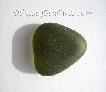 Olive Green - Black Sea Glass Italy