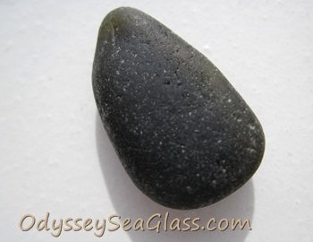 Black Sea Glass - Olive, Italy