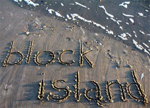 Block Island Beach Sand Writing