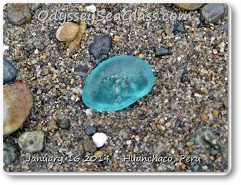 Huanchaco Beach Peru - Sea Glass reports January 16, 2014