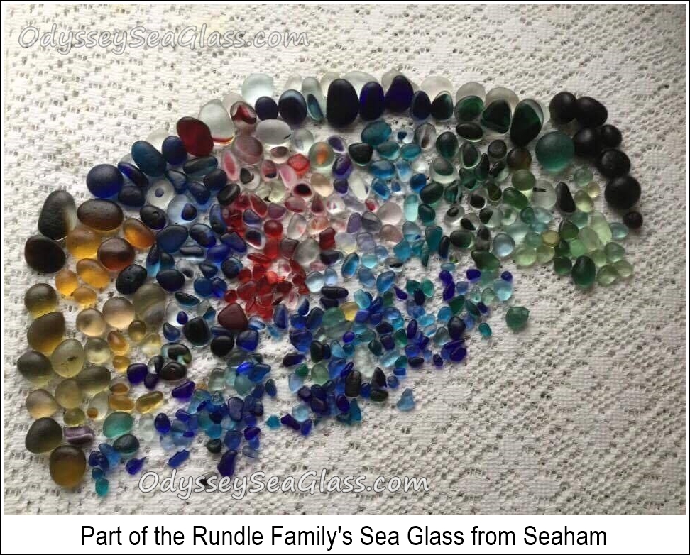 Rundle family sea glass from Seaham Beach