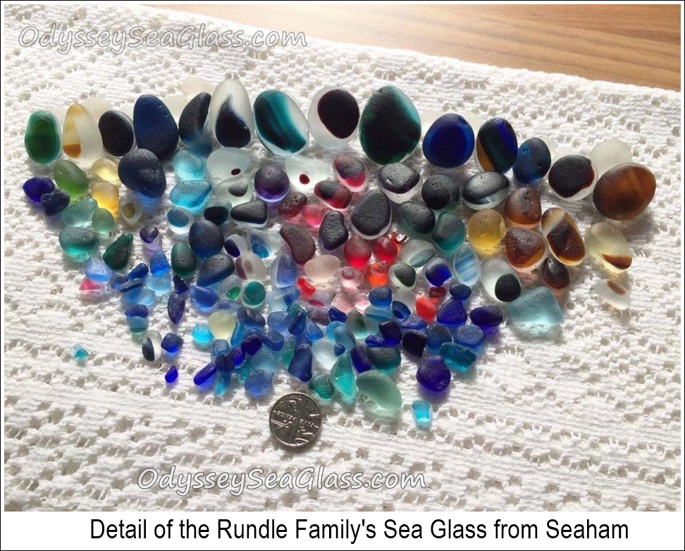 Rundle family sea glass from Seaham Beach