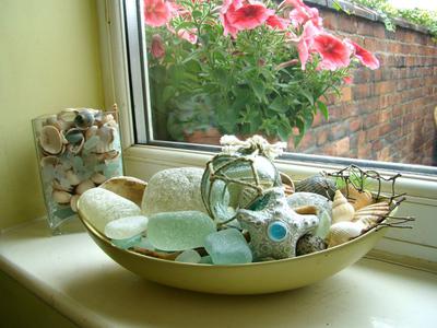 My favorite English Sea Glass Display