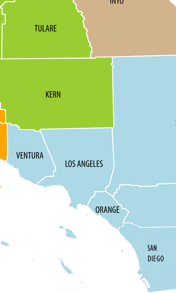 Area colored map