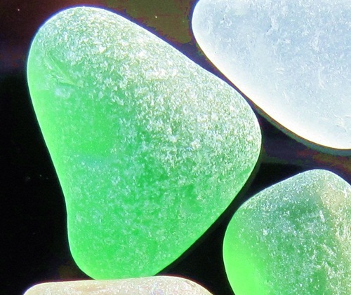 Frosty Green Sea Glass