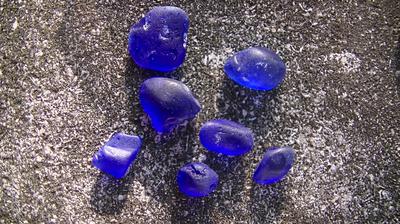 Blue sea glass